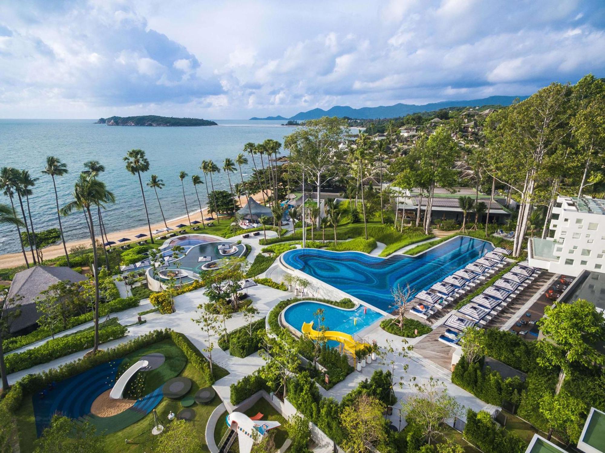 Hyatt Regency Koh Samui Otel Chaweng Plajı Dış mekan fotoğraf Aerial view of the resort